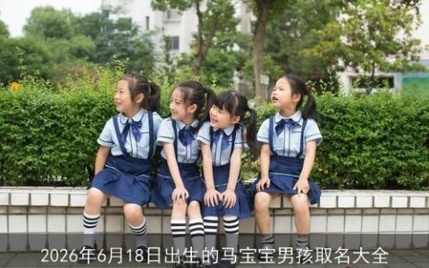 2026年6月18日出生的马宝宝男孩取名大全