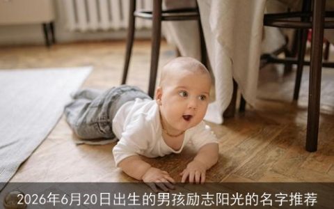 2026年6月20日出生的男孩励志阳光的名字推荐