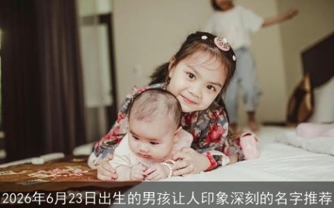 2026年6月23日出生的男孩让人印象深刻的名字推荐