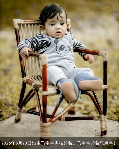 2026年6月23日出生马宝宝男孩起名，马宝宝起名忌用字！