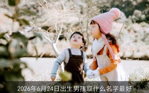 2026年6月24日出生男孩取什么名字最好
