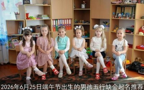 2026年6月25日端午节出生的男孩五行缺金起名推荐