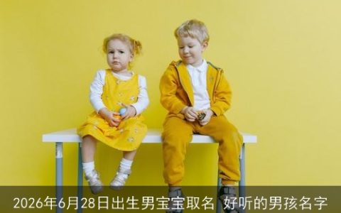 2026年6月28日出生男宝宝取名 好听的男孩名字