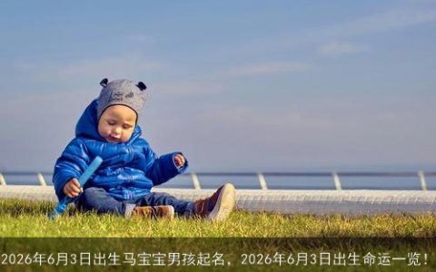 2026年6月3日出生马宝宝男孩起名，2026年6月3日出生命运一览！