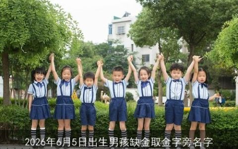 2026年6月5日出生男孩缺金取金字旁名字