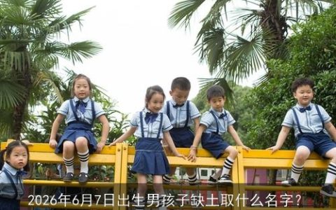 2026年6月7日出生男孩子缺土取什么名字？