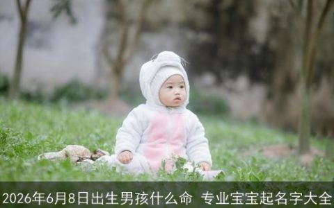 2026年6月8日出生男孩什么命 专业宝宝起名字大全