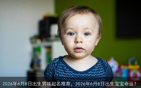 2026年6月8日出生男孩起名推荐，2026年6月8日出生宝宝命运？