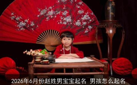 2026年6月份赵姓男宝宝起名 男孩怎么起名
