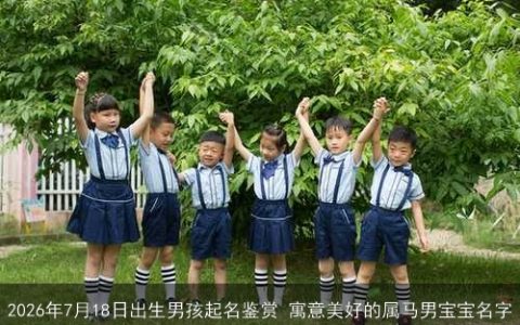 2026年7月18日出生男孩起名鉴赏 寓意美好的属马男宝宝名字