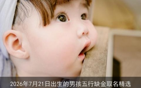 2026年7月21日出生的男孩五行缺金取名精选