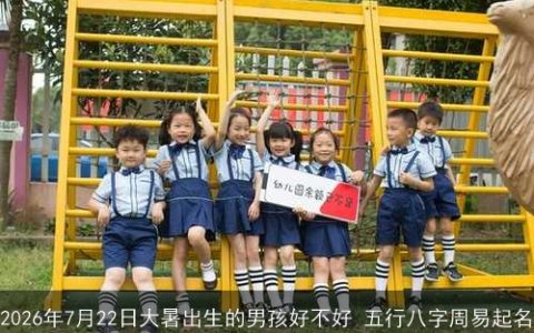 2026年7月22日大暑出生的男孩好不好 五行八字周易起名