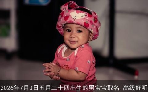 2026年7月3日五月二十四出生的男宝宝取名 高级好听