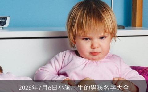 2026年7月6日小暑出生的男孩名字大全