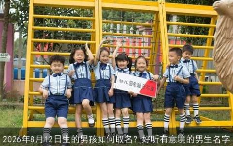 2026年8月12日生的男孩如何取名？好听有意境的男生名字