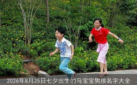 2026年8月25日七夕出生的马宝宝男孩名字大全