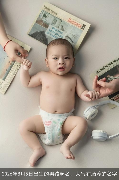 2026年8月5日出生的男孩起名，大气有涵养的名字