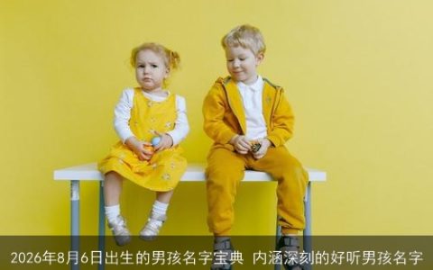2026年8月6日出生的男孩名字宝典 内涵深刻的好听男孩名字