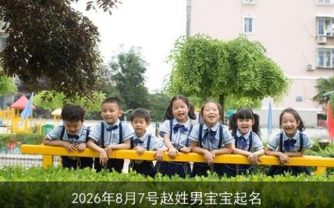 2026年8月7号赵姓男宝宝起名