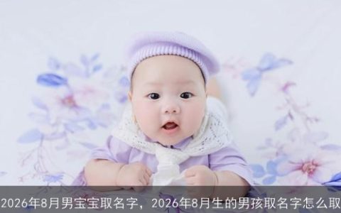 2026年8月男宝宝取名字，2026年8月生的男孩取名字怎么取