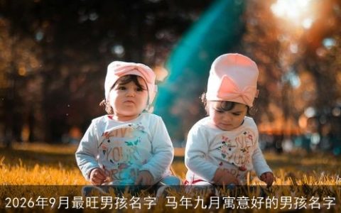 2026年9月最旺男孩名字 马年九月寓意好的男孩名字