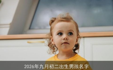 2026年九月初二出生男孩名字