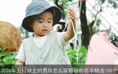 2026年五行缺土的男孩怎么取新颖的名字精选100个