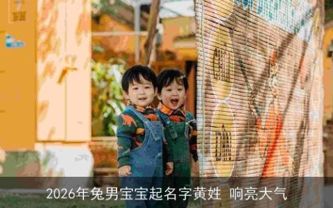 2026年兔男宝宝起名字黄姓 响亮大气
