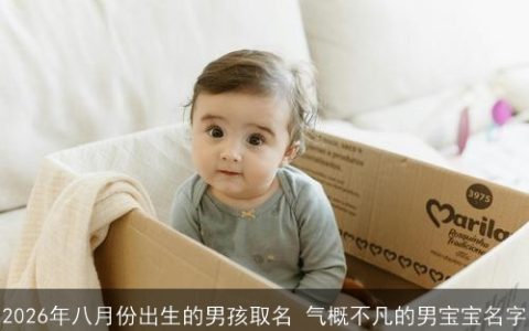 2026年八月份出生的男孩取名 气概不凡的男宝宝名字
