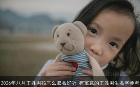 2026年八月王姓男孩怎么取名好听 有寓意的王姓男生名字参考