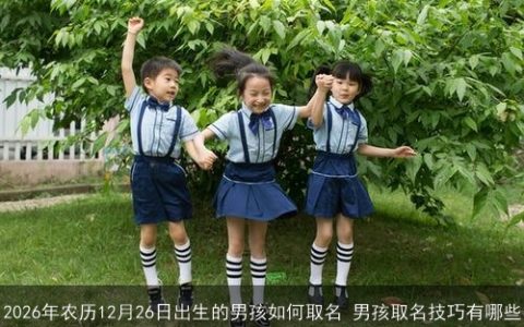 2026年农历12月26日出生的男孩如何取名 男孩取名技巧有哪些