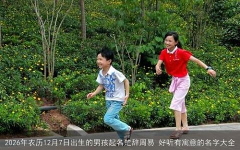 2026年农历12月7日出生的男孩起名楚辞周易 好听有寓意的名字大全