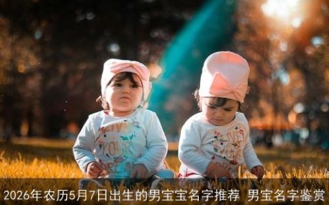 2026年农历5月7日出生的男宝宝名字推荐 男宝名字鉴赏