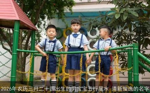 2026年农历三月二十四出生的男宝宝五行属水 清新俊逸的名字