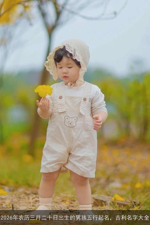 2026年农历三月二十日出生的男孩五行起名，吉利名字大全