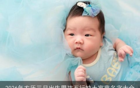2026年农历三月出生男孩五行缺土寓意名字大全