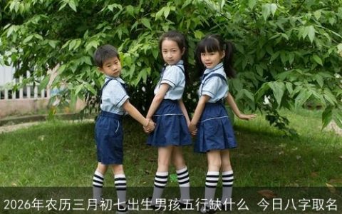 2026年农历三月初七出生男孩五行缺什么 今日八字取名