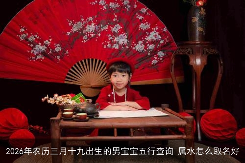 2026年农历三月十九出生的男宝宝五行查询 属水怎么取名好