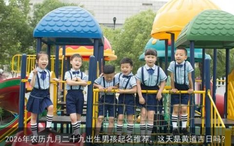 2026年农历九月二十九出生男孩起名推荐，这天是黄道吉日吗？