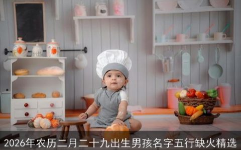 2026年农历二月二十九出生男孩名字五行缺火精选