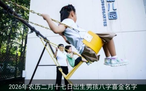 2026年农历二月十七日出生男孩八字喜金名字