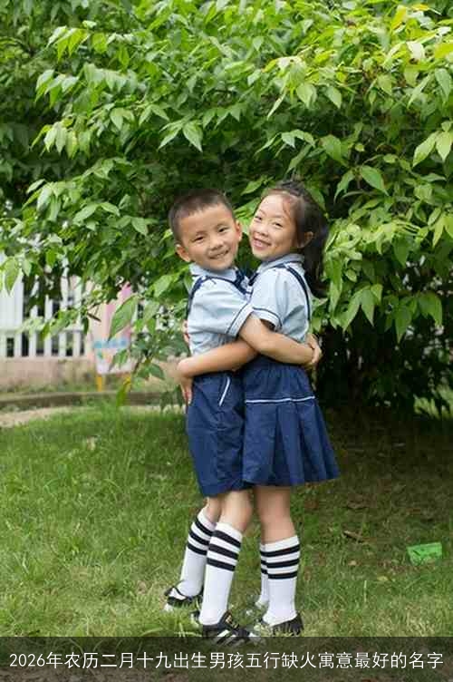2026年农历二月十九出生男孩五行缺火寓意最好的名字
