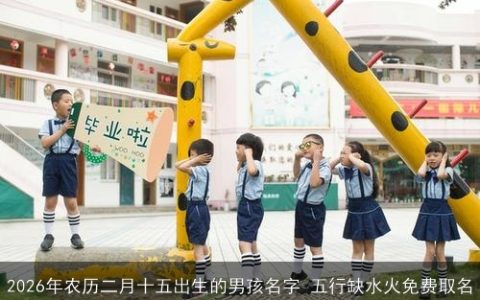 2026年农历二月十五出生的男孩名字 五行缺水火免费取名