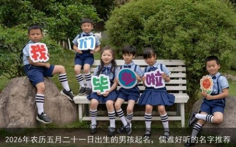 2026年农历五月二十一日出生的男孩起名，儒雅好听的名字推荐