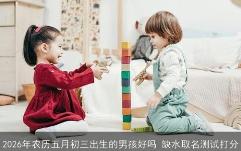 2026年农历五月初三出生的男孩好吗 缺水取名测试打分