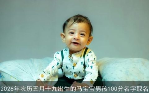 2026年农历五月十九出生的马宝宝男孩100分名字取名