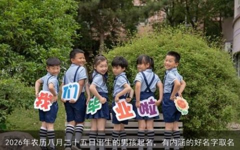 2026年农历八月二十五日出生的男孩起名，有内涵的好名字取名