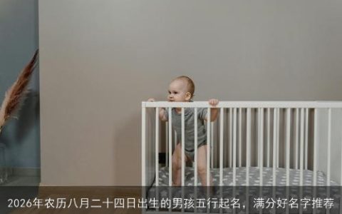 2026年农历八月二十四日出生的男孩五行起名，满分好名字推荐