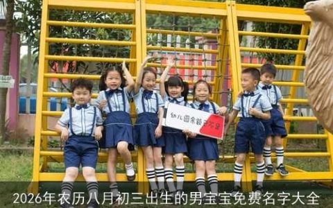 2026年农历八月初三出生的男宝宝免费名字大全