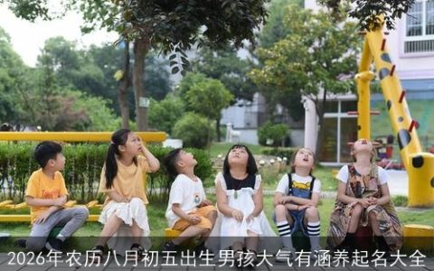 2026年农历八月初五出生男孩大气有涵养起名大全
